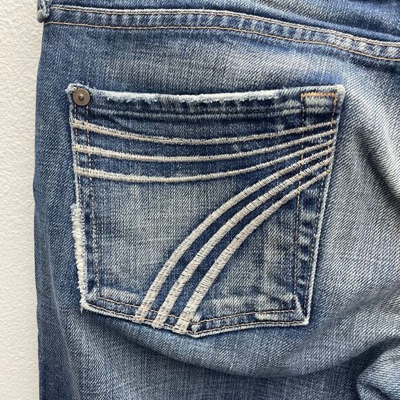 7 For All Mankind Dojo Cropped Denim Jeans Size 29 (Marked Damaged) - Picture 11 of 12